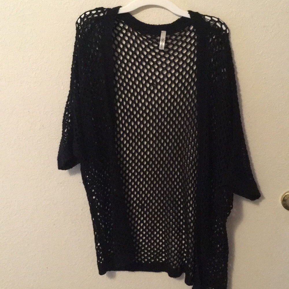 Black cardigan with holes